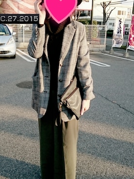 「アベイル」｜「アイテム（チェスターコート）」を使った、ERさん（レディース・161cm）の冬コーディネート