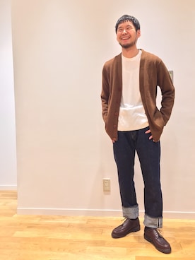 「THIBAULT VAN DER STRAETE（ティボー・ヴァン・ダル・ストラット）のアイテム」を使った、kitchen&garden新丸ビル店スタッフさん（メンズ・175cm）の秋コーディネート
