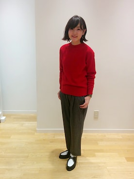 「Bshop（ビショップ）のアイテム」を使った、kitchen&garden新丸ビル店スタッフさん（レディース・155cm）の秋コーディネート