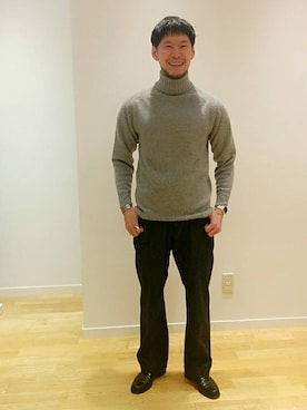 「ORCIVAL（オーシバル）のアイテム（その他パンツ）」を使った、kitchen&garden新丸ビル店スタッフさん（メンズ・175cm）の秋コーディネート