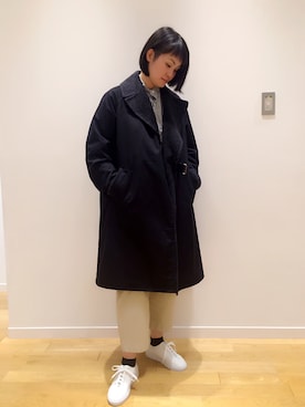 「COMOLI」｜kitchen&garden新丸ビル店スタッフさん（レディース・160cm）の秋コーディネート