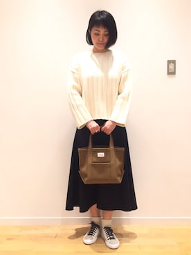 kitchen&garden新丸ビル店スタッフさん（レディース・165cm）の秋コーディネート