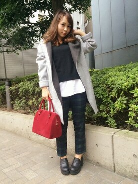 「リラックスパンツ」｜「アイテム（ブーツ）」を使った、INGNI（イング）さん（レディース・154cm）の秋コーディネート