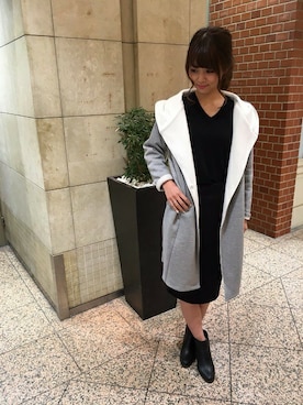 「フード」｜INGNI（イング）さん（レディース・158cm）の冬コーディネート
