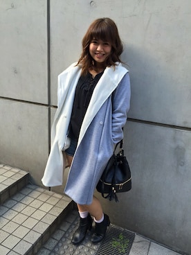 「フード」｜INGNI（イング）さん（レディース・155cm）の冬コーディネート