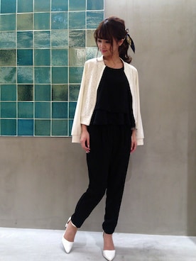 「INGNI（イング）のアイテム（つなぎ/オールインワン）」を使った、INGNI（イング）さん（レディース・158cm）の春コーディネート