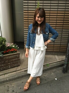 「INGNI（イング）のアイテム（つなぎ/オールインワン）」を使った、INGNI（イング）さん（レディース・156cm）の春コーディネート