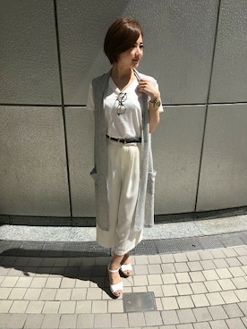 「ジレ」｜「アイテム（アンサンブル）」を使った、INGNI（イング）さん（レディース・155cm）の春コーディネート