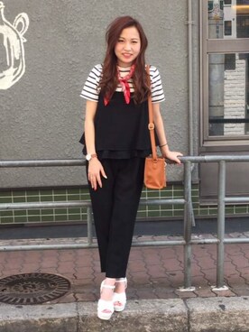 「INGNI（イング）のアイテム（つなぎ/オールインワン）」を使った、INGNI（イング）さん（レディース・152cm）の春コーディネート
