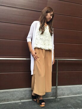 「レースタンク」｜INGNI（イング）さん（レディース・165cm）の夏コーディネート