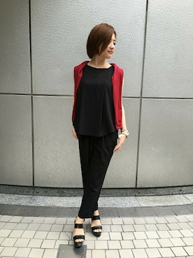 「INGNI（イング）のアイテム（つなぎ/オールインワン）」を使った、INGNI（イング）さん（レディース・155cm）の夏コーディネート