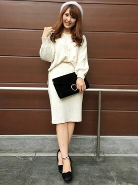 「ニットアップ」｜「アイテム（帽子）」を使った、INGNI（イング）さん（レディース・163cm）の秋コーディネート