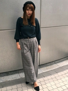 「バルーンスリーブ」｜INGNI（イング）さん（レディース・160cm）の秋コーディネート