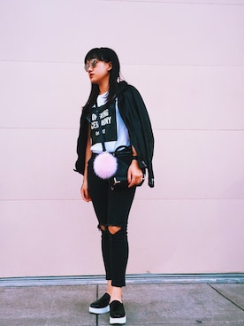 「UNIF（ユニフ）のアイテム（パンツ）」を使った、Arrow Changさん（レディース・160cm）の夏コーディネート