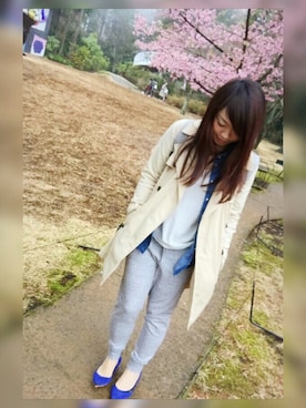 「ricori（リコリ）のアイテム」を使った、MIKAMIKA＊°さん（レディース・160cm）の春コーディネート