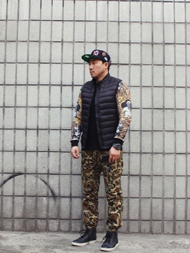 「black」｜「アイテム（腕時計）」を使った、AMON_movementさん（メンズ・174cm）の冬コーディネート