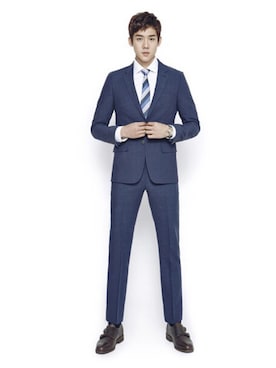 「アイテム（ドレスシューズ、ブラウン系）」を使った、AMON_movementさん（メンズ・183cm）の春コーディネート