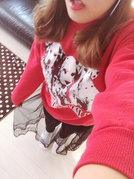 「101匹わんちゃん」｜「アイテム（スウェット）」を使った、meeeichanさん（レディース・165cm）の秋コーディネート