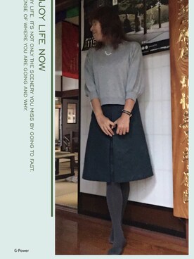 「THE EMPORIUM（ジエンポリアム）のアイテム（スカート）」を使った、はるるさん（レディース・168cm）の秋コーディネート