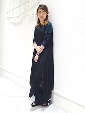 「Ray BEAMS（レイビームス）のRay BEAMS / ストレッチ デニム バギー パンツ（デニムパンツ）」を使った、mikuさん（レディース・166cm）の夏コーディネート