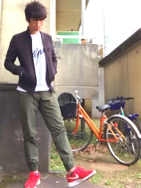 「HERE'S（HERE'S）のアイテム（ジャケット/アウター）」を使った、H&Hさん（メンズ・175cm）の春コーディネート