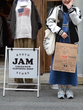 「デニムワンピ」｜ア ヤ カさん（レディース・158cm）の冬コーディネート