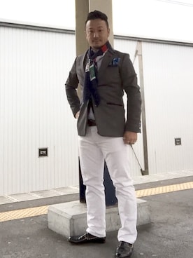 「Alexander McQueen（アレキサンダーマックイーン）のアイテム（フォーマルスーツ/小物）」を使った、MatsuuraSusumuさん（メンズ・167cm）の冬コーディネート