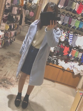 「アイテム（チェスターコート）」を使った、mayaさん（レディース・157cm・10代）の秋コーディネート