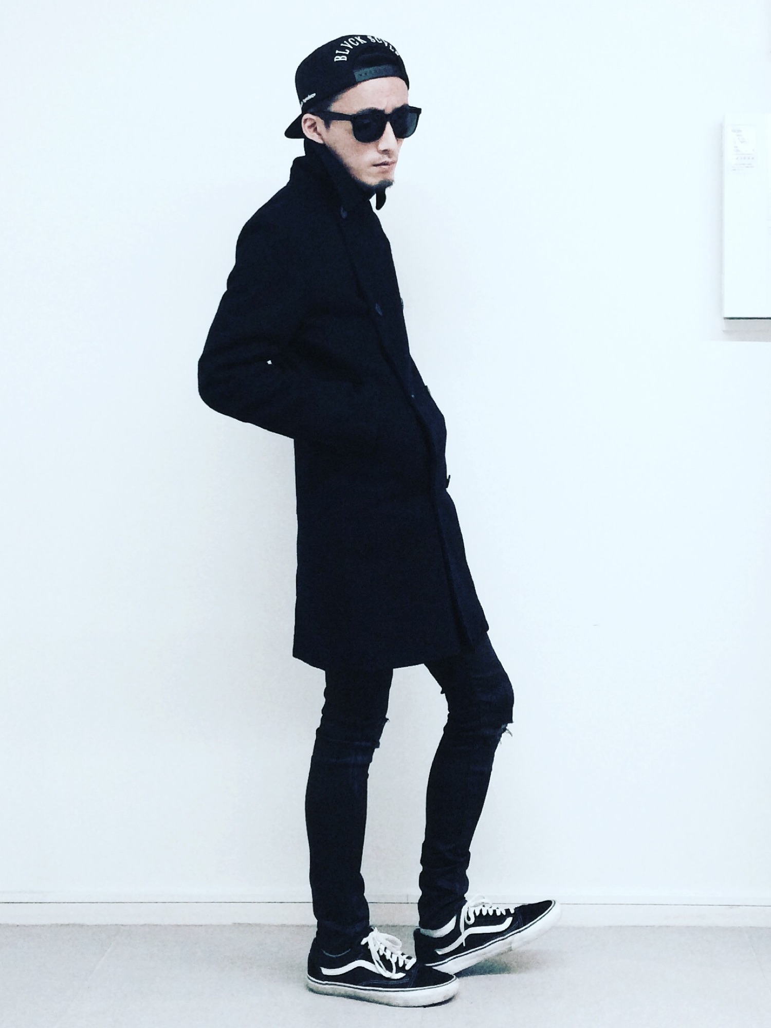 「BLACK SCALE（ブラックスケール）のアイテム（帽子）」を使った、TSUNAさん（メンズ・174cm）の冬コーディネート