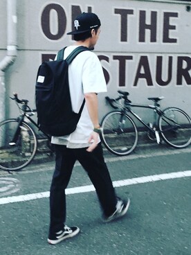 「BLACK SCALE（ブラックスケール）のアイテム（帽子）」を使った、TSUNAさん（メンズ・174cm）の夏コーディネート