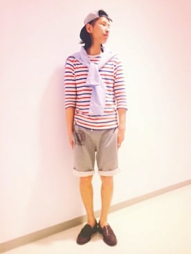 「AVIREX（アヴィレックス）のアイテム（キャップ）」を使った、SASAMURAさん（メンズ・175cm）の春コーディネート