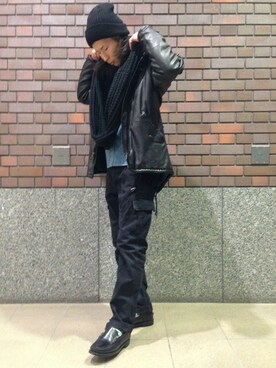 「TYPE BLUE（タイプブルー）のアイテム（シャツ/ブラウス）」を使った、SASAMURAさん（メンズ・175cm）の冬コーディネート