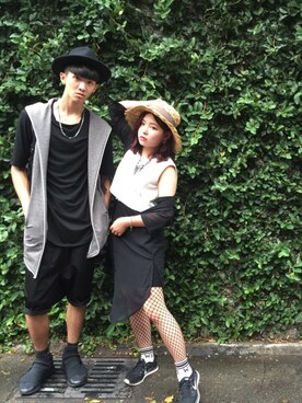 「TRAN泉（トラン）のアイテム」を使った、藍振維さん（メンズ・183cm）の夏コーディネート