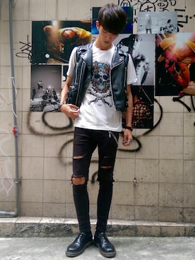 「ZORLAC」｜藍振維さん（メンズ・183cm）の春コーディネート