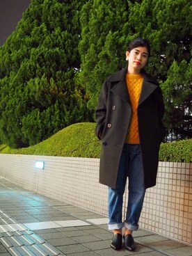 「ボーイフレンドデニム」｜「アイテム（その他アウター）」を使った、nanakimuraさん（レディース・155cm）の秋コーディネート