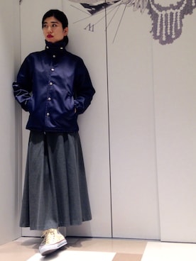 「HYKE（ハイク）のアイテム」を使った、nanakimuraさん（レディース・155cm）の秋コーディネート