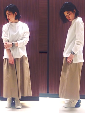 「アイテム（ブレスレット）」を使った、nanakimuraさん（レディース・156cm）の冬コーディネート