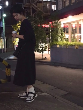 「サンダルに靴下」｜nanakimuraさん（レディース・156cm）の春コーディネート