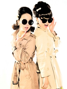 「Ray-Ban（レイバン）のアイテム（サングラス、ブラック系）」を使った、徳次郎さん（レディース・164cm）の春コーディネート