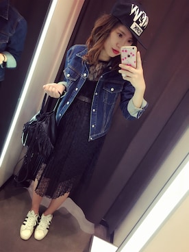 「IZZUE（イズゥー）のアイテム（帽子）」を使った、jecy's さん（レディース・167cm）の夏コーディネート