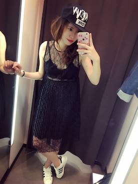 「IZZUE（イズゥー）のアイテム（帽子）」を使った、jecy's さん（レディース・167cm）の夏コーディネート