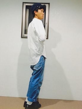 「BEAMS BOY（ビームスボーイ）のアイテム（キャップ）」を使った、よこちんさん（メンズ・175cm）の秋コーディネート