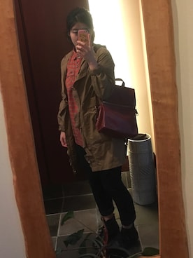 「TORY BURCH（トリーバーチ）のアイテム（ジャケット/アウター）」を使った、tomoさん（レディース・162cm）の秋コーディネート