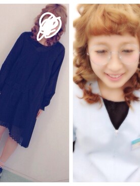 「アイテム（ワンピース、ブラック系）」を使った、nanaさん（レディース・155cm）の夏コーディネート