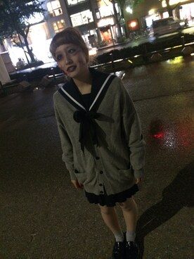 「靴下屋（クツシタヤ）のアイテム（ソックス/靴下、グレー系）」を使った、nanaさん（レディース・155cm）の秋コーディネート