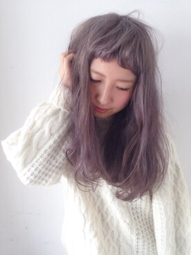 「古着のアイテム（ニット/セーター、ホワイト系）」を使った、nanaさん（レディース・155cm）の冬コーディネート