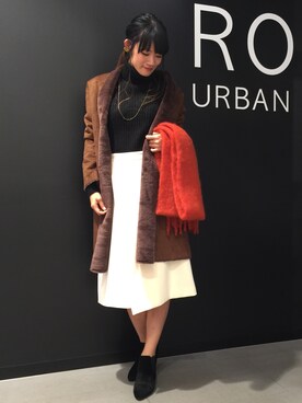 Rosso フェイクムートンガウンコーディガンを使ったショップスタッフのコーディネート一覧 Wear