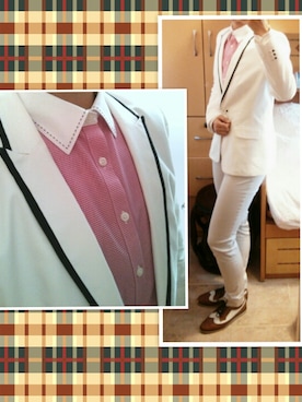 「BROOKS BROTHERS（ブルックスブラザーズ）のアイテム（シャツ/ブラウス、ピンク系）」を使った、SilverCorvus (・㉦・)さん（163cm）の秋コーディネート