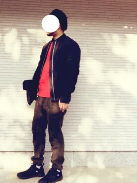 「H&M（エイチ・アンド・エム）のアイテム（ジャケット/アウター）」を使った、SHUさん（メンズ・173cm・20代）の冬コーディネート