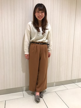 「タッセルシューズ」｜WA ORientalTRaffic くずはモール店さん（レディース・160cm）の冬コーディネート